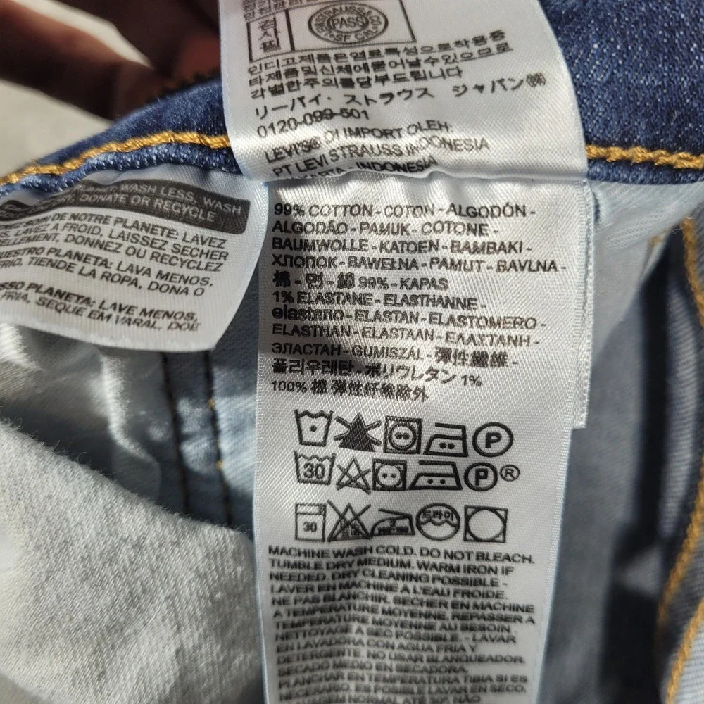 Levi's 541 Jeans Men 36x36 (Fits 36x33) Athletic Taper Stretch Dark Wash Denim